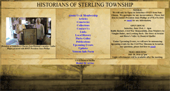 Desktop Screenshot of historiansofsterlingtownship.org